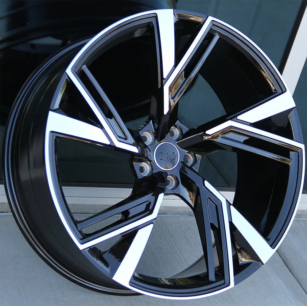 Audi Wheels 5667 22X9.5 5X112 Et28 Black Machined Fit Audi A6 S6 A7 S7 A8 Q3 Q5 A7 1