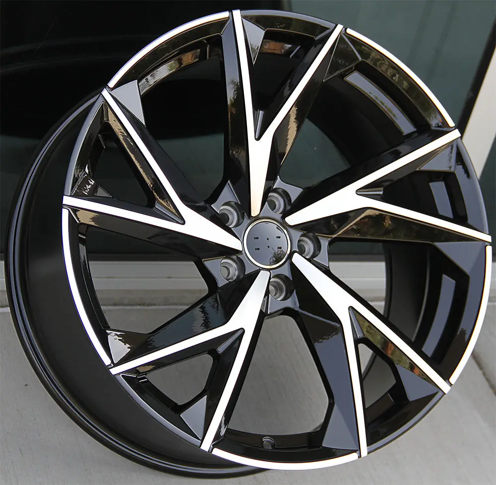 Audi Wheels 819 20X9 5X112 Black Machined Fit A4 S4 A5 S5 A6 S6 A7 A8 Q3 Q5 Tt 1
