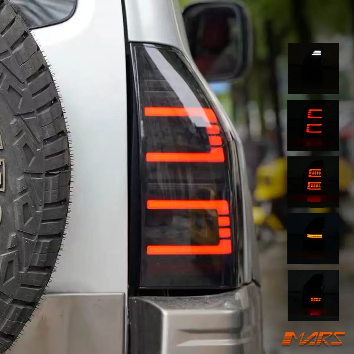 Smoked Full Led Tail Lights With Sequential Indicator For Mitsubishi Pajero Nm Np 2000-2006 1