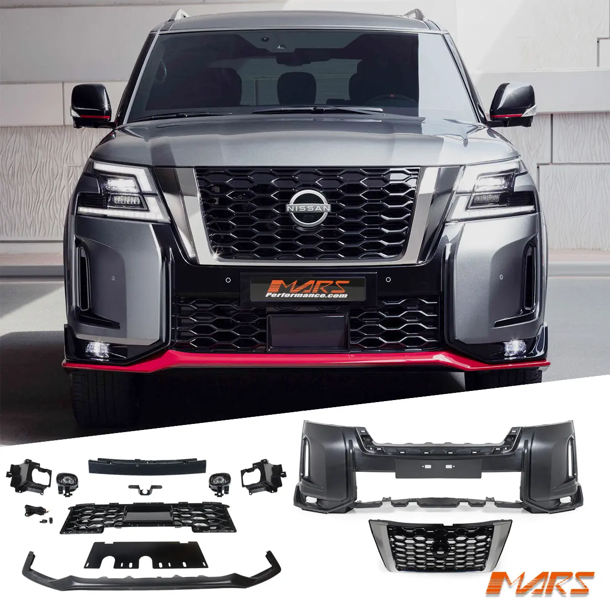 Nismo Style Front Bumper Bar & Wheel Arch Bodykit  For Nissan Patrol Y62 2019-2026 1