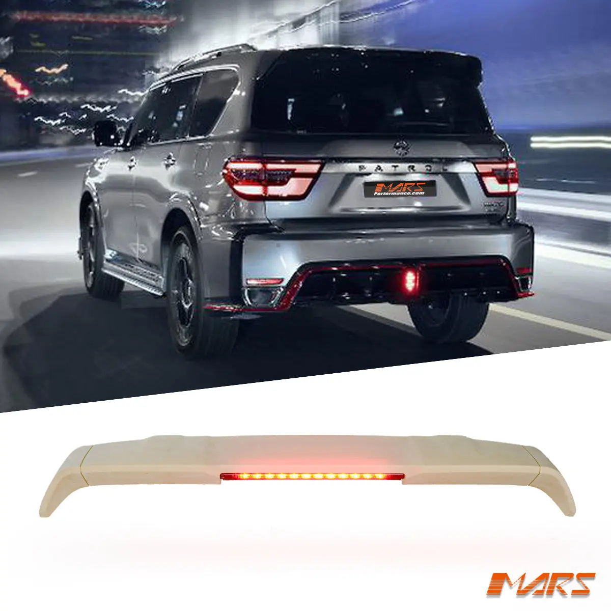 Nismo Style Rear Roof Spoiler Bodykit For Nissan Patrol Y62 (2019–2026) 1