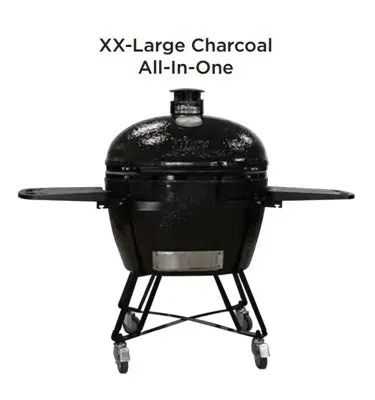Primo Pgcxxlc Oval Xx-Large Charcoal All-In-One (Heavy Duty Stand, Side Shelves , Ash Tool And Grate Lifter 1