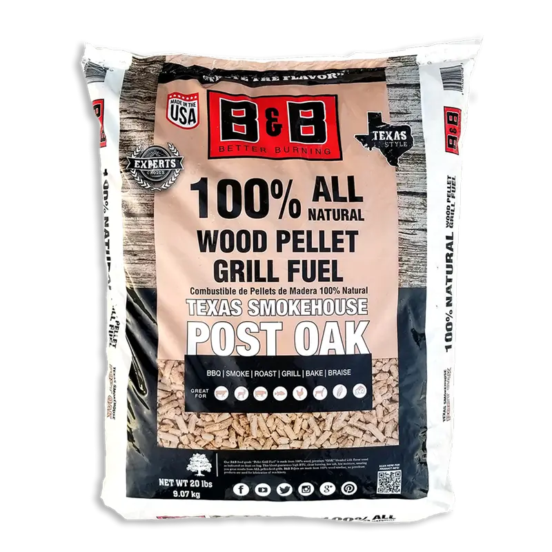 Post Oak Pellets B&B  B00108 20Lb Bag 1