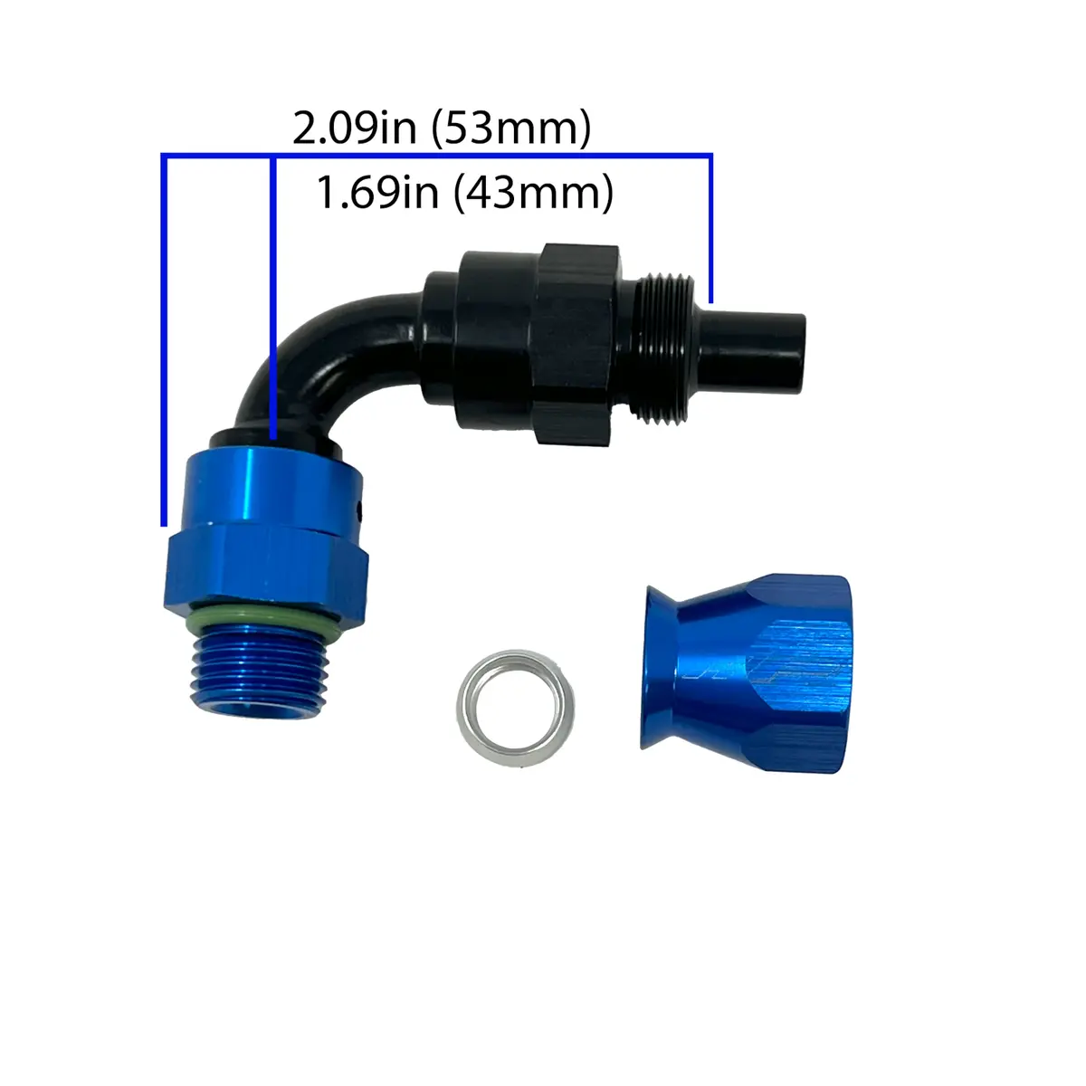 Precision Raceworks 90 Degree 6An Ptfe To 6An Male Orb Swivel Fuel Line Fitting | Vw · Audi · Bmw 2