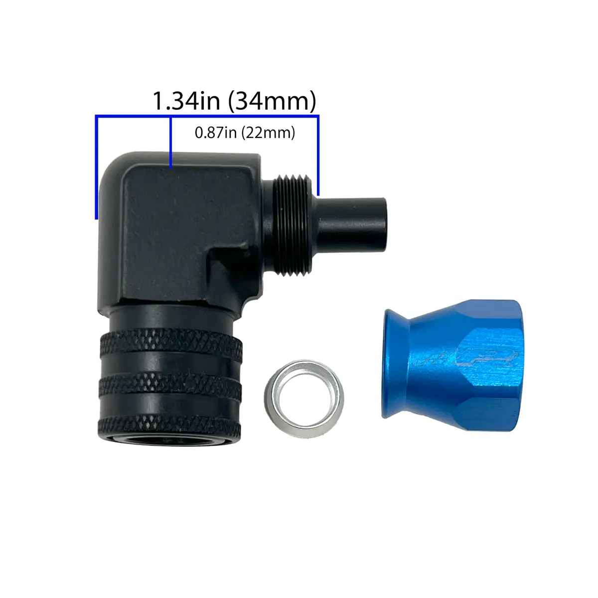 Precision Raceworks 90 Degree 6An To 9.89Mm Female Quick Connect Ptfe Fuel Line Fitting | Vw · Audi · Bmw 2