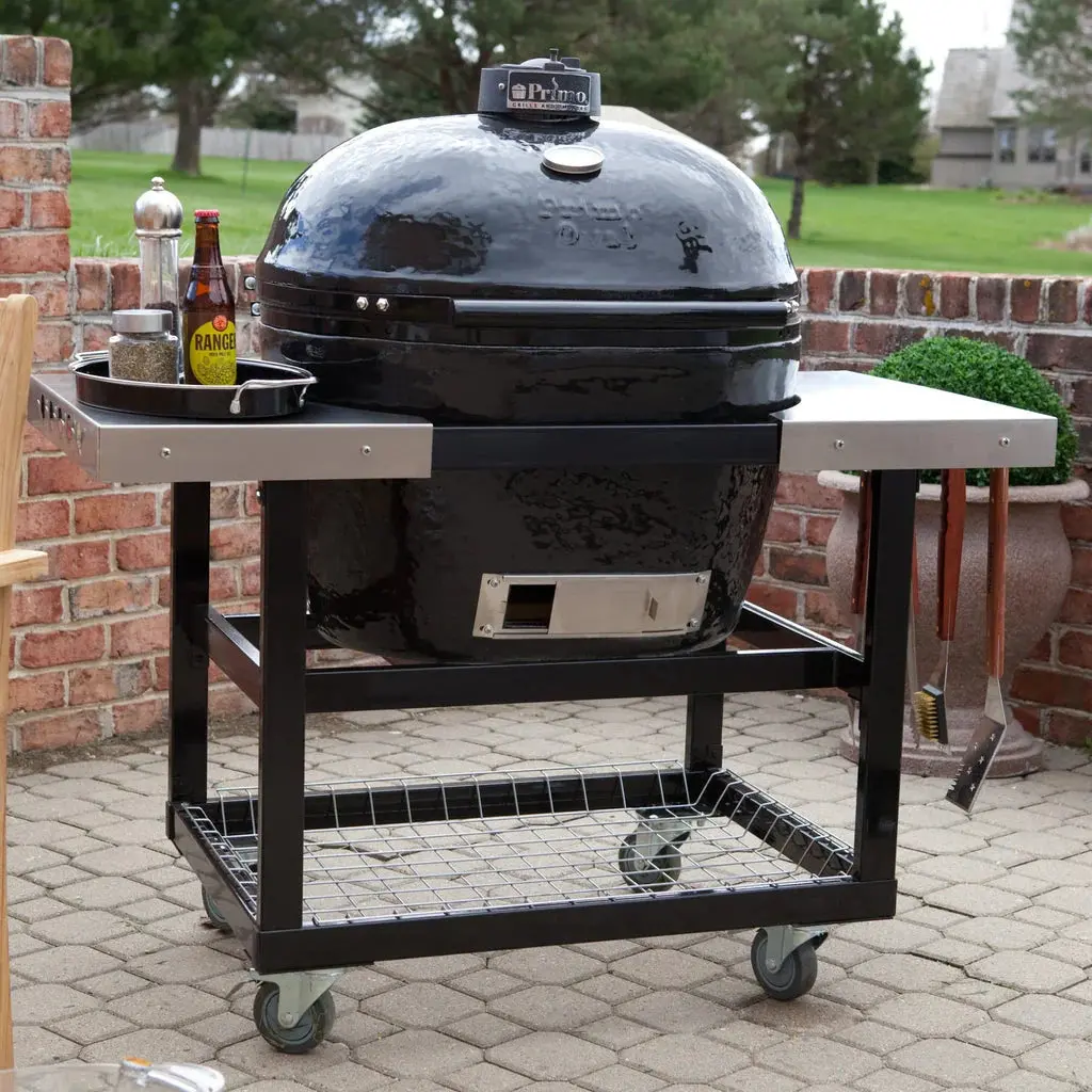 Primo Pgcxxlh Oval Xxl 500 All In One, With Primo Cart Base With Basket And Stainless Side Shelves For Xxl - Pg00372 1