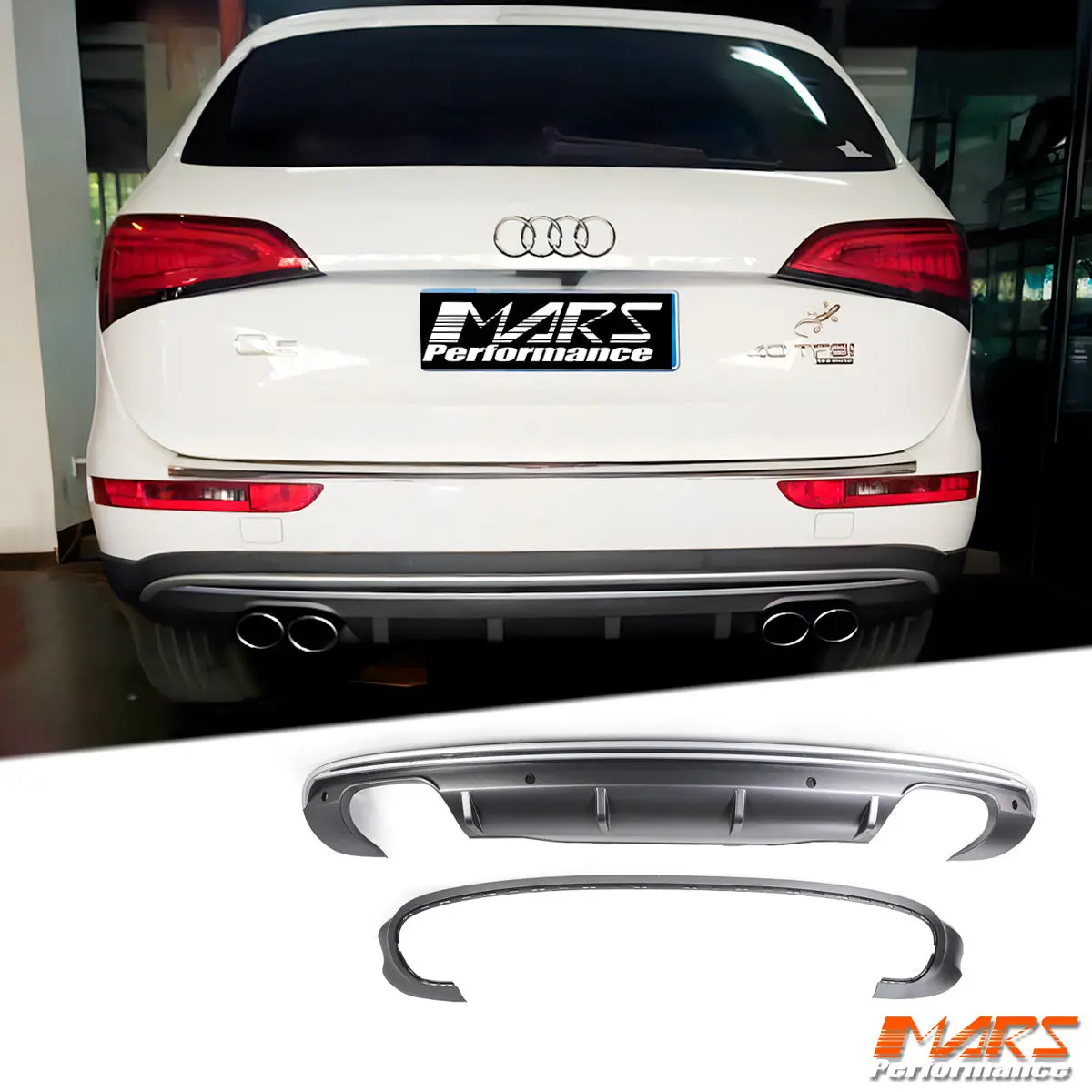 Sq5 Style Rear Lower Diffuser Bodykit For Audi Q5 8R 2009-2016 -Non Sline Bumper Bar 1