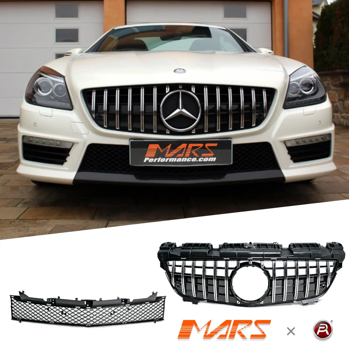 Amg Panamericana Style Front Bumper Bar Grill Grille Bodykit For Mercedes-Benz Slk-Class R172 2011-2016 1