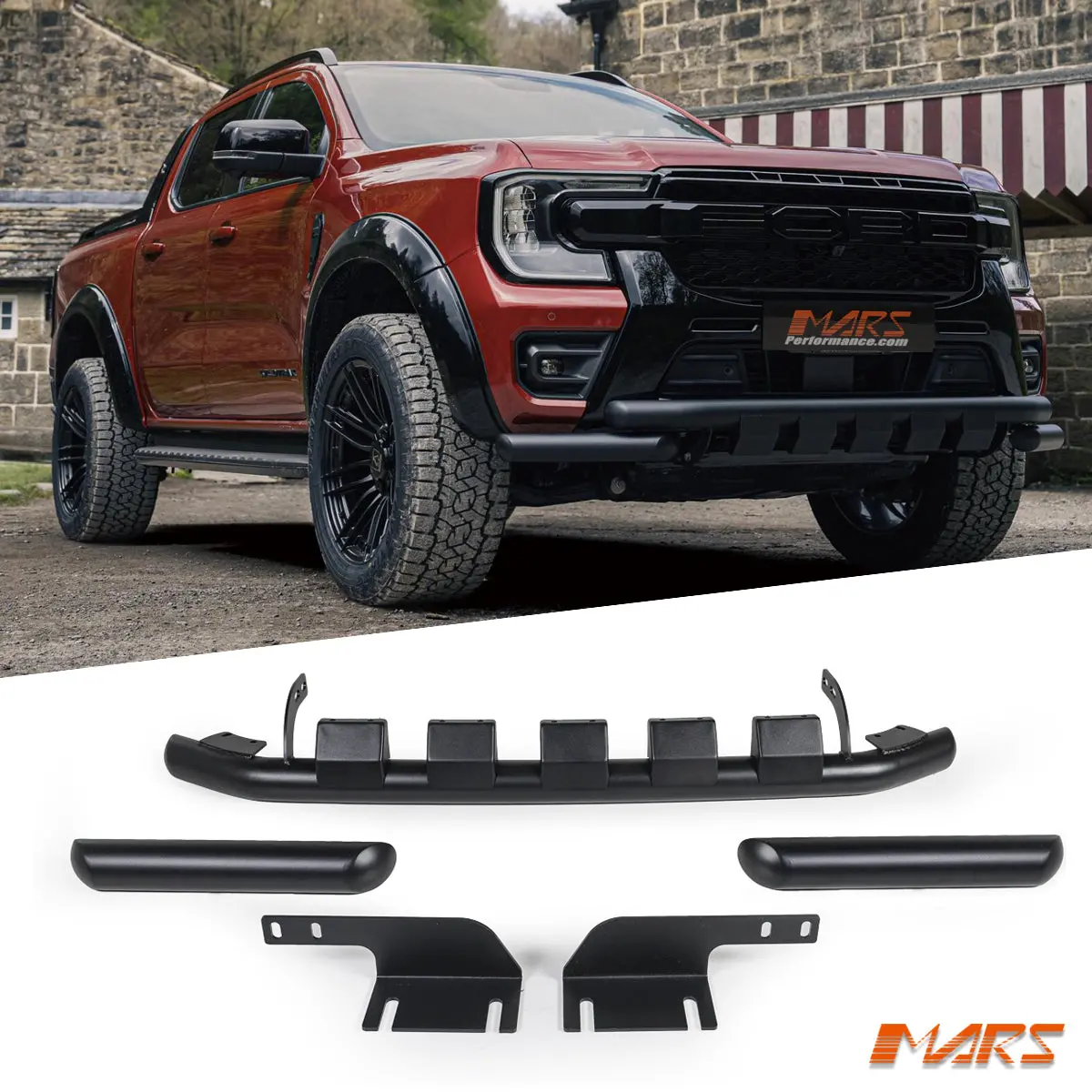 Front Bumper Lower Guard Bull Bar Kombat For Ford New Gen Ranger T9 2022+ 1