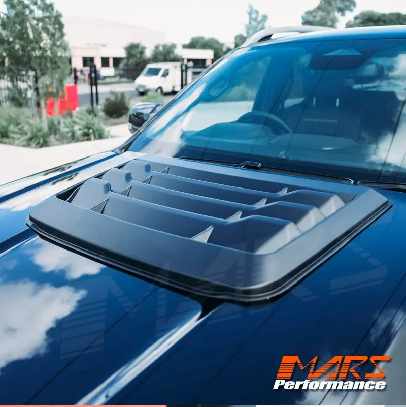 Black Bonnet / Hood Scoop Plastic Vent Bodykit For New Gen Ford Ranger & Everest 2022-2025 1