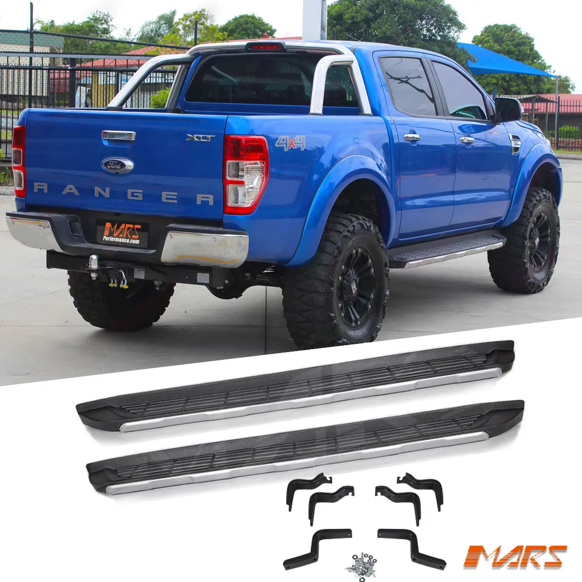 Oem Style Side Steps Running Boards For Ford Ranger Px Mk 1 2 3 Dual Cab & Mazda Bt-50 Up Ur 2011-2019 1