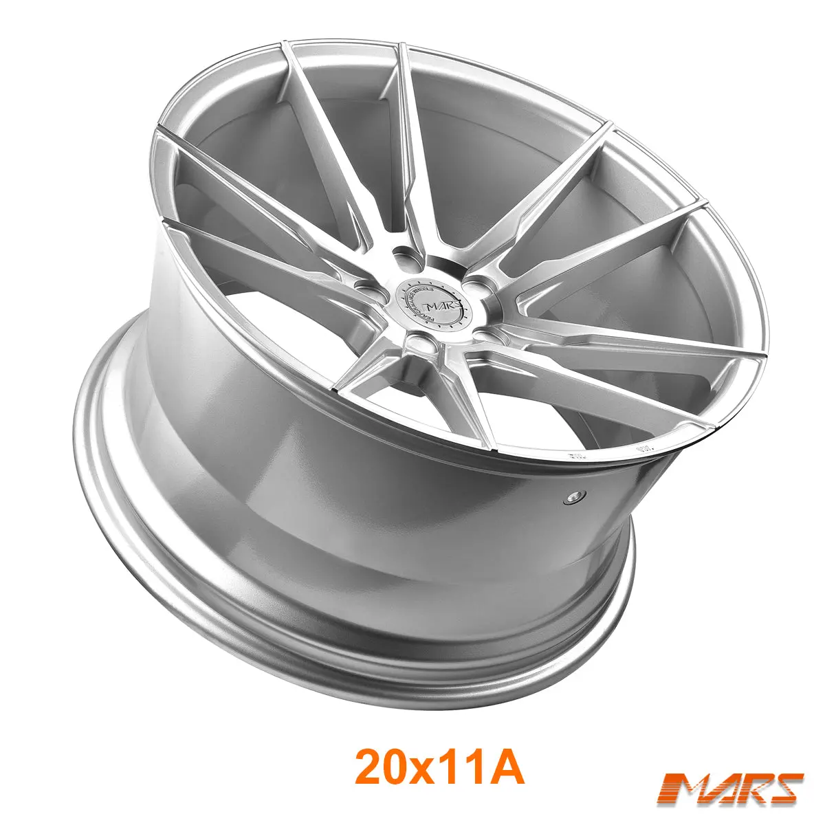 Mars Mp-Rh Machined Silver 20 Inch Deep Concave Stag Alloy Wheels Rims 1