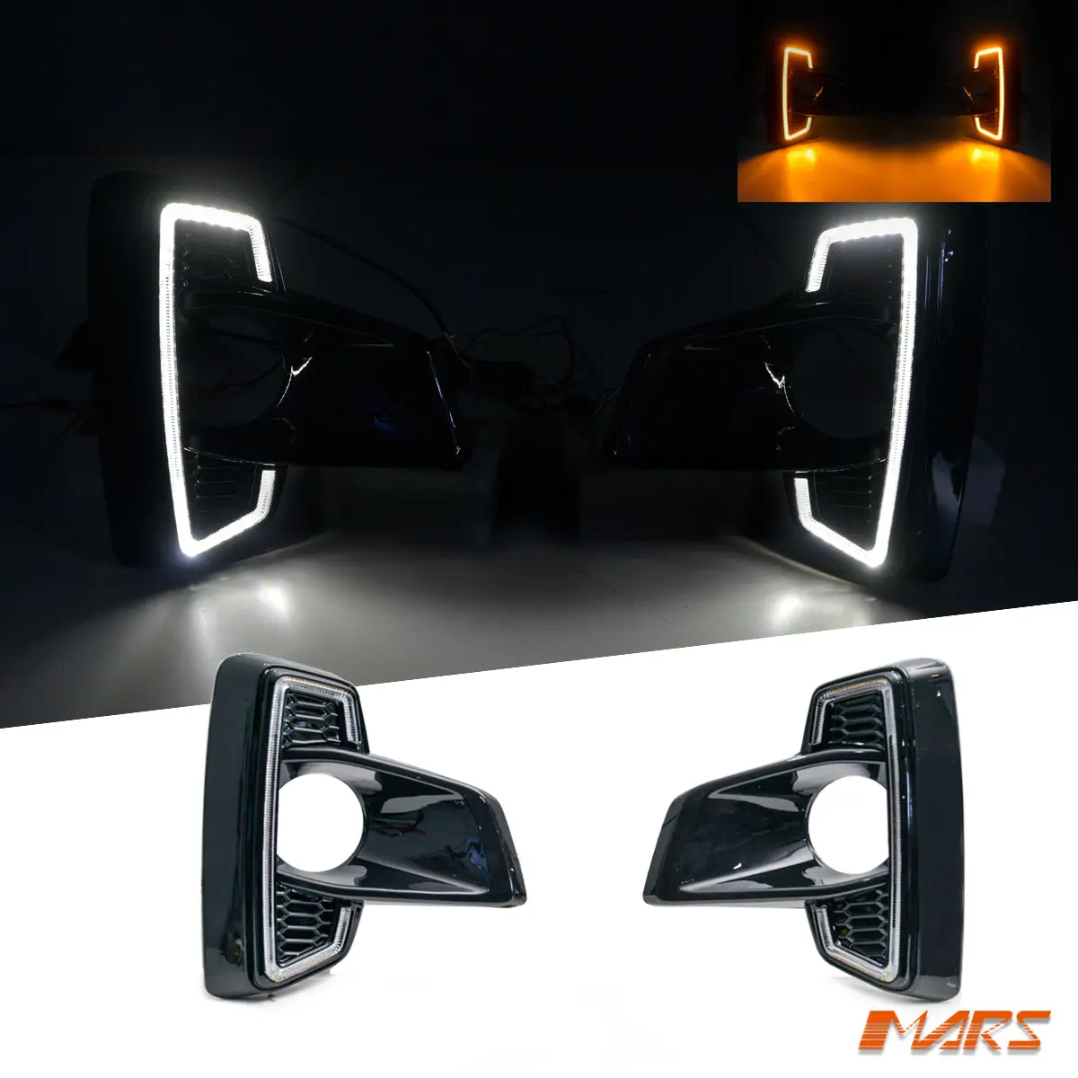 High Power Led Front Bumper Bar Drl Fog Lights Cover For Toyota Hilux Ute Sr Sr5 2017-2020 1