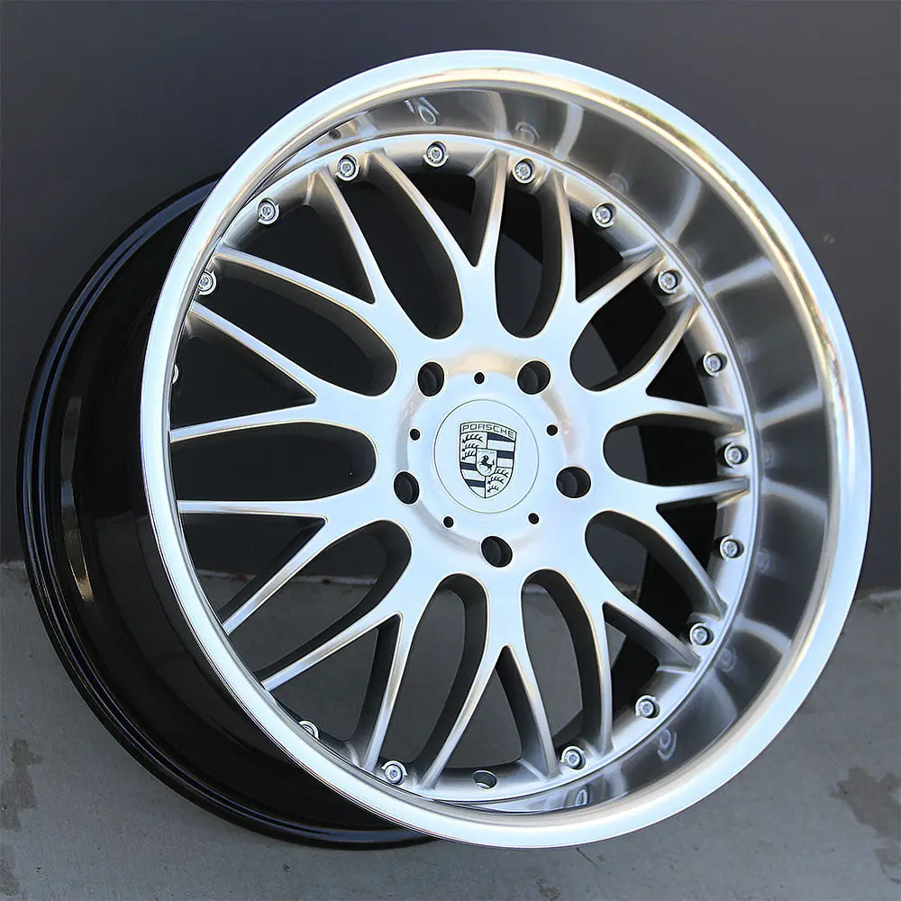Porsche Wheels Rpk038 19X8.5/19X10.5 5X130 Hyper Silver Machined Lip Fit 997 996 911 Carrera Turbo 1