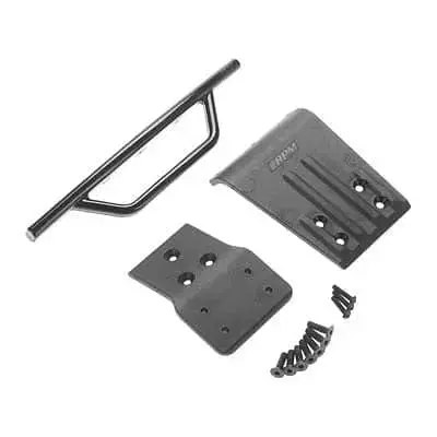 Rpm 80022 Fr Bumper+Skid Plate Blk Slash 4X4 1