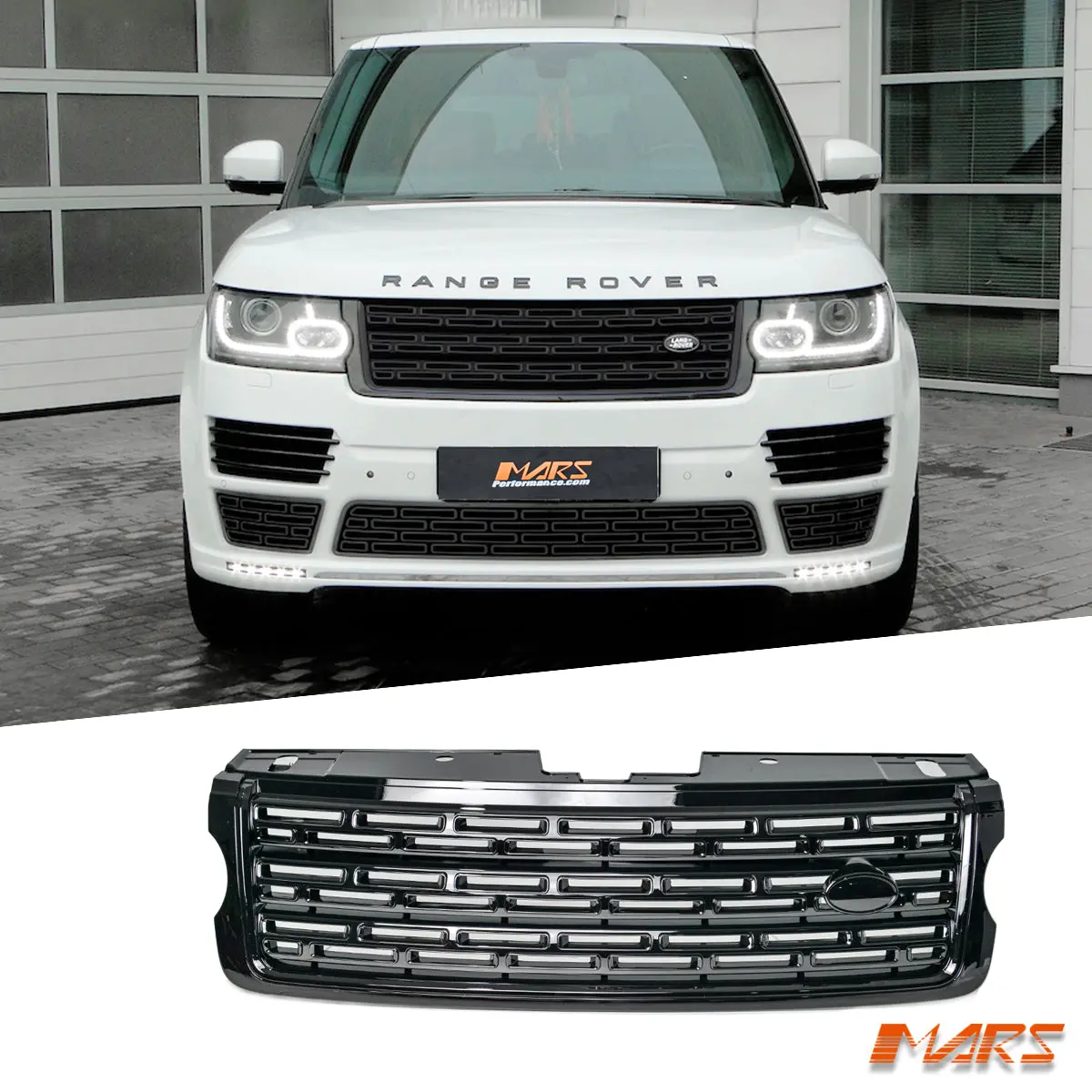 Gloss Black Sva Style Front Bumper Bar Grille Grill Bodykit For Land Rover Range Rover Vouge L405 2013-2018 1