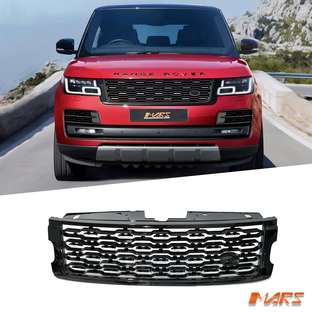 Gloss Black Sva Style Front Bumper Bar Grille Grill Bodykit For Land Rover Range Rover Vouge L405 2018-2021 1