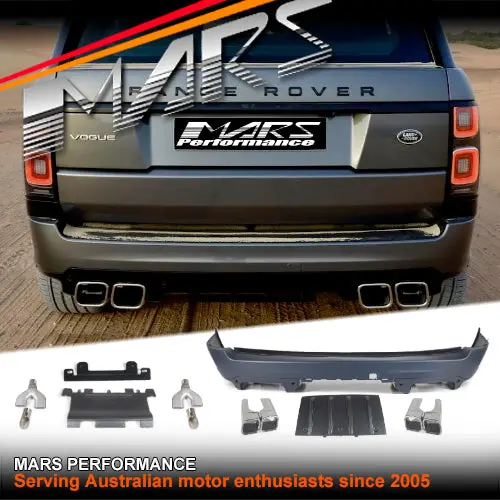Svo Style Rear Bumper Bar Bodykit & Exhaust Tips For Land Rover Range Rover Vouge L405 2013-2021 1
