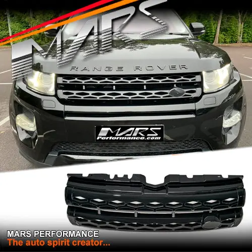 Gloss Black Dynamic Front Bumper Bar Grille Grill Bodykit For Land Rover Range Rover Evoque L538 2011-2014 1