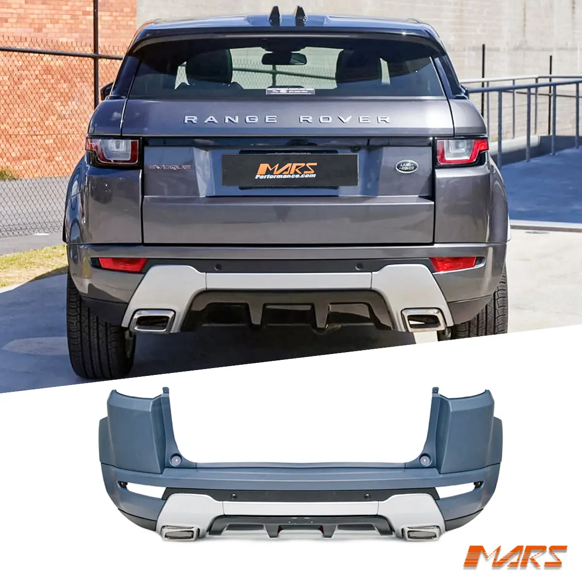Dynamic Style Rear Bumper Bar Bodykit With Exhaust Tips For Land Rover Range Rover Evoque L538 2011-2018 1