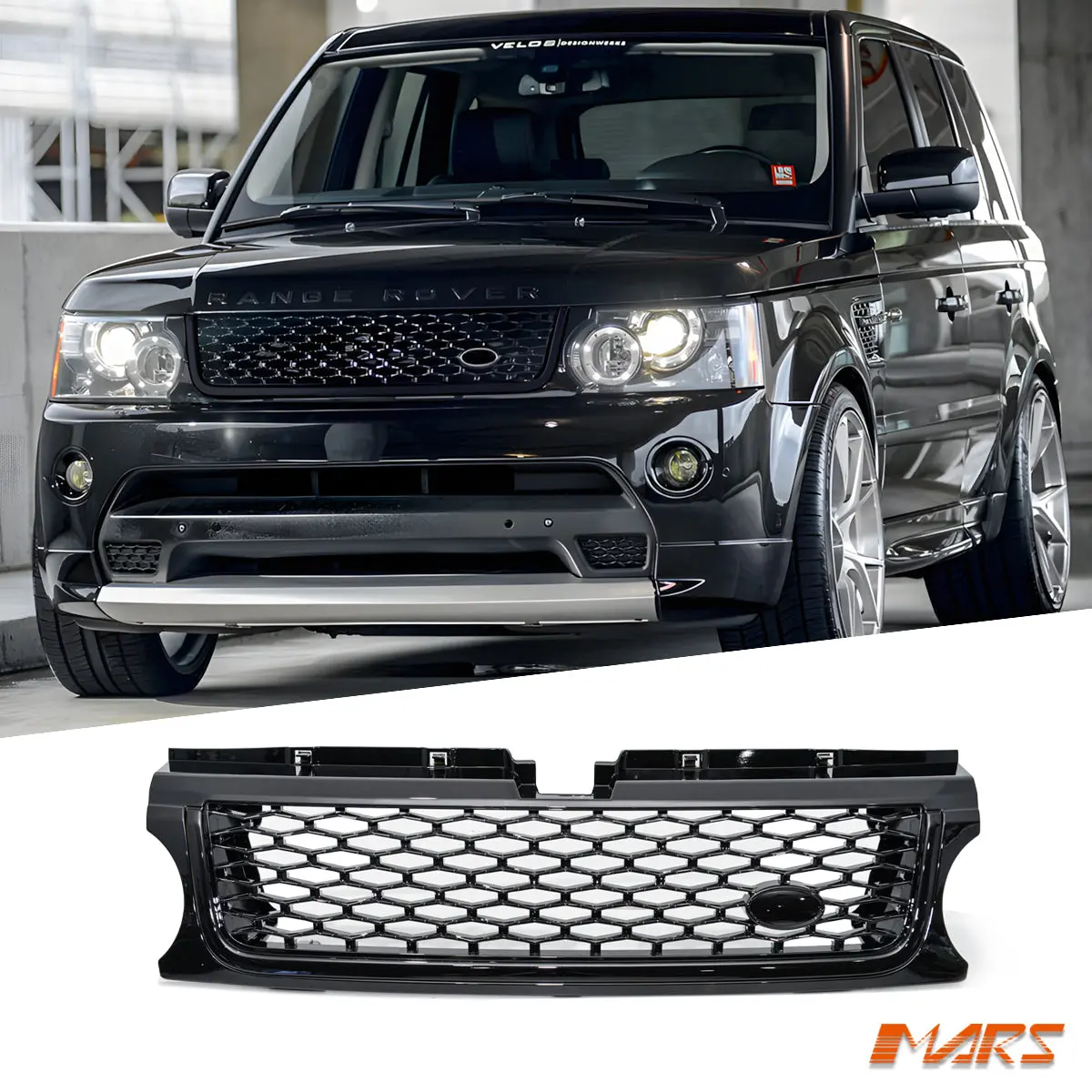 Gloss Black Autobiography Style Front Bumper Bar Grille Grill Bodykit For Land Rover Range Rover Sport L320 2010-2013 1