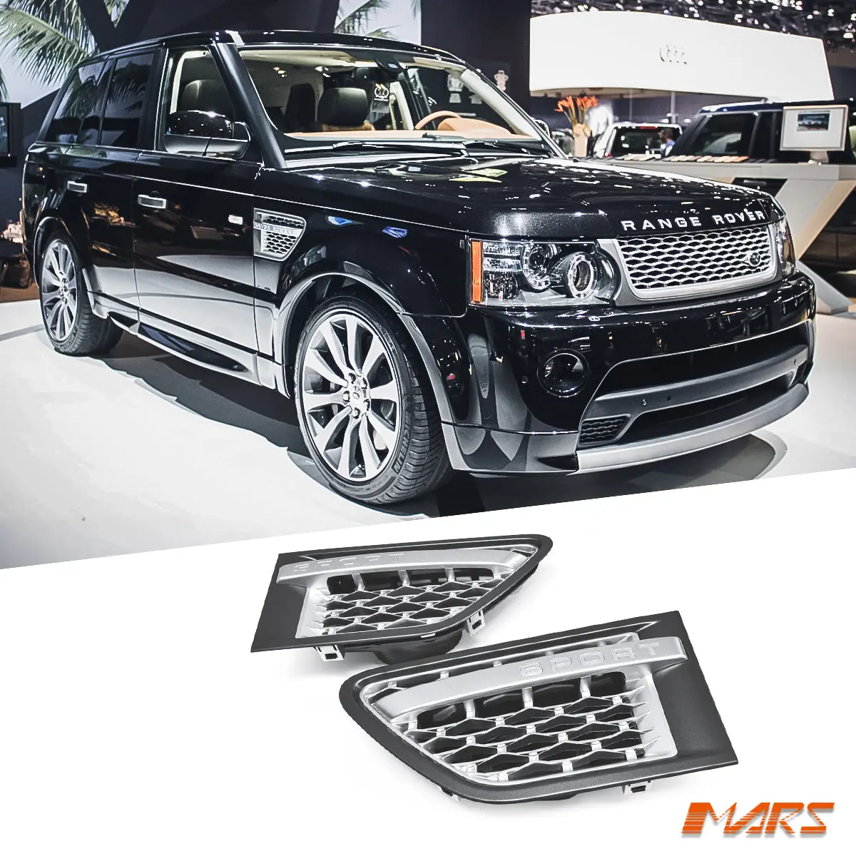 Autobiography Style Side Fender Air Vent For Land Rover Range Rover Sport L320 2010-2013 Matt Grey & Silver 1