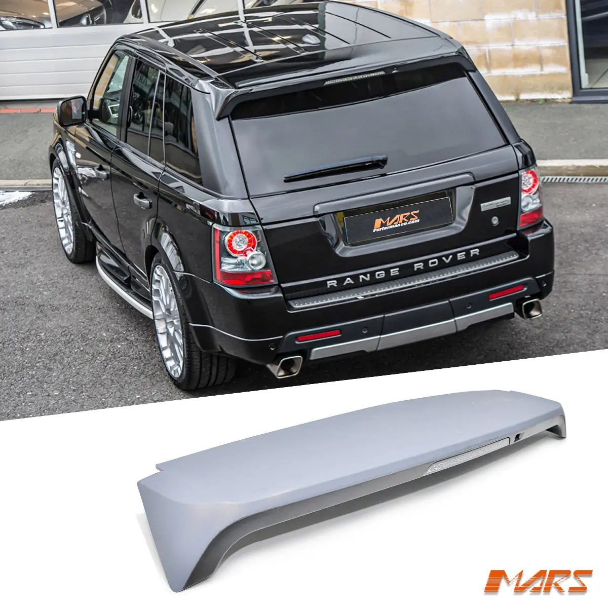 Autobiography Style Rear Roof Spoiler Wing Bodykit With Led Brake Lights For Land Rover Range Rover Sport L320 2010-2013 1