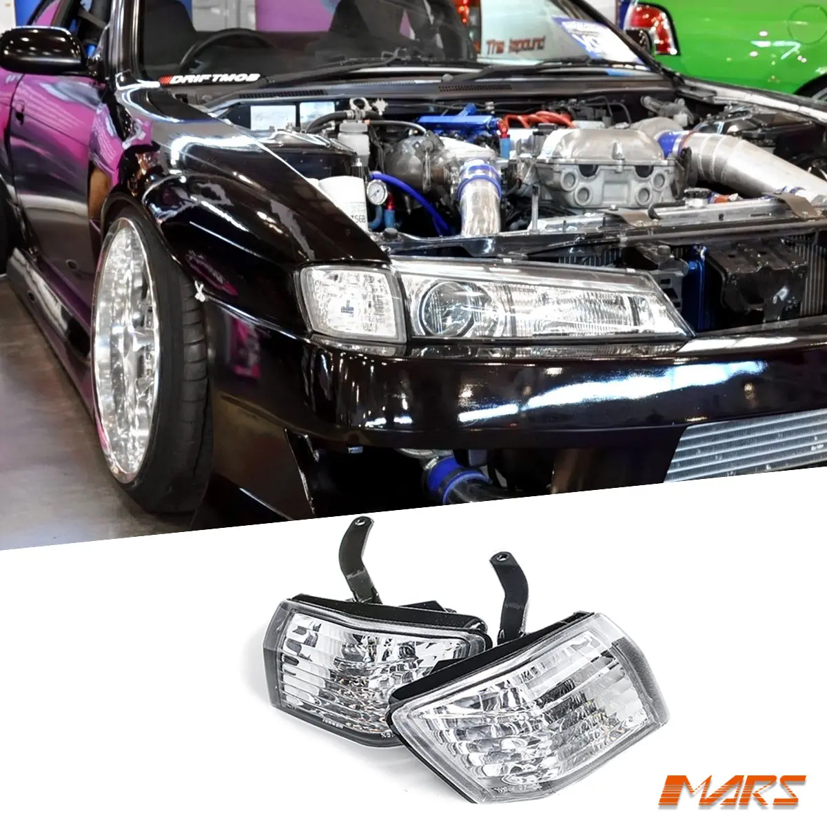 Crystal Clear Side Corner Parker Lights For Nissan 200Sx Silvia S14 Series 2 1997-1998 1