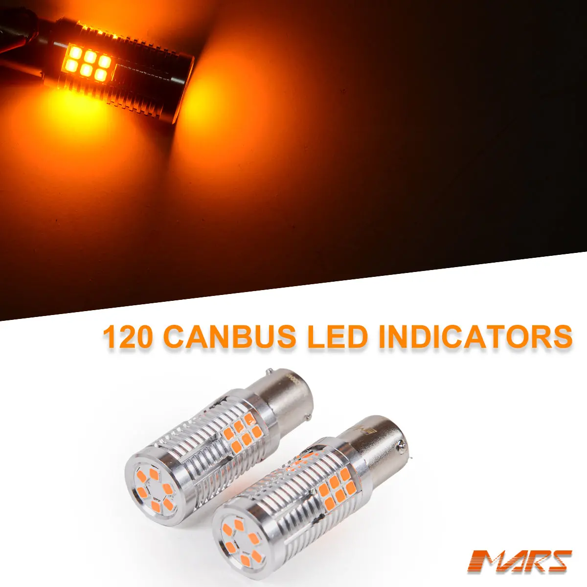 2X Mars Canbus Smd S25 1156 Bau15s Py21w Amber Turn Signal Indicator Led Bulbs Et 120 1