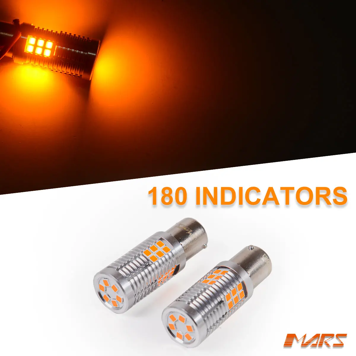 2X Mars Canbus Smd S25 1156 Bau15s Py21w Amber Turn Signal Indicator Led Bulbs Et 180 1