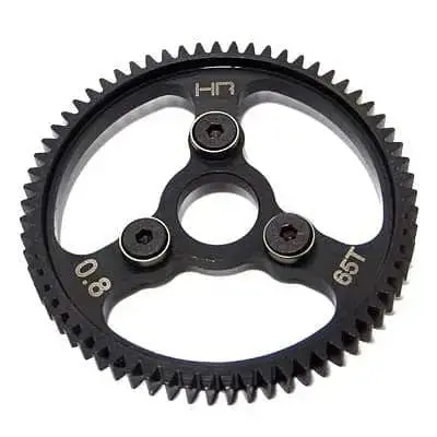 Servo265 Hardened Steel Spur Gear 32P 65T 0.8M Black 1