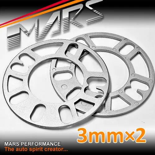 2X Mars Performance Wheels Universal Aluminium 3 Mm Wheel Spacer Washer 1