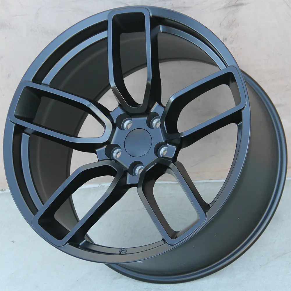 Dodge Wheels V1189 20X9.5/20X11 5X115 Matte Black Fit Charger Srt Challenger Srt Hellcat Style 2