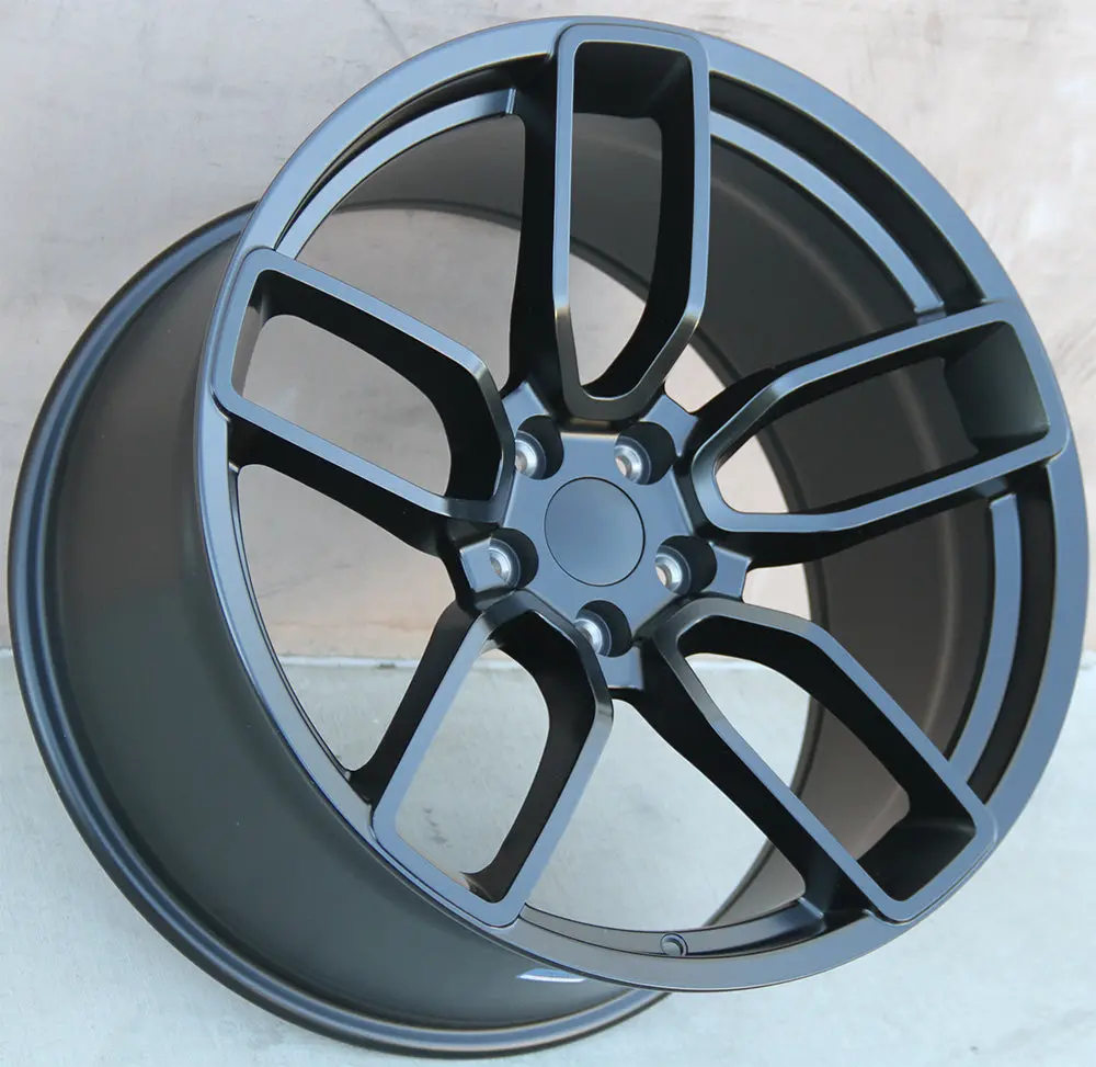 Dodge Wheels V1189 20X9.5/20X11 5X115 Matte Black Fit Charger Srt Challenger Srt Hellcat Style 1