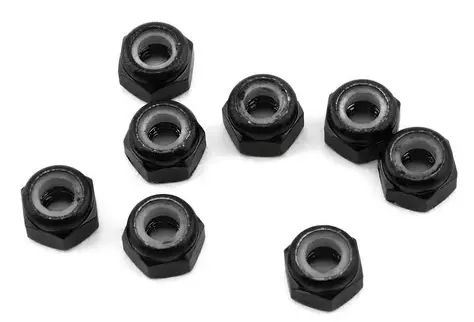 1Up 1Up80505 3Mm Aluminum Locknuts (Black) (8) 1