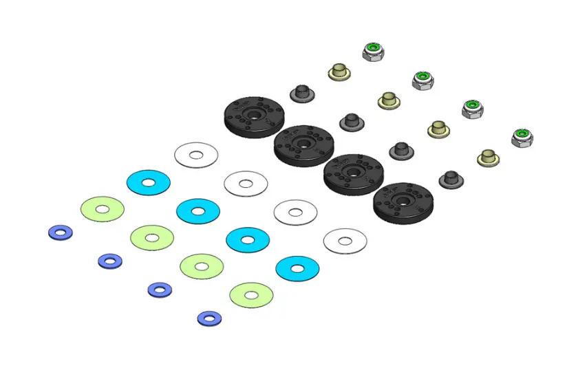 Flash Point 23400 Mip Bypass1 Hi-Flow Pistons, 6-Hole X 1.3Mm Set, 16Mm, 1/8Th Scale 1