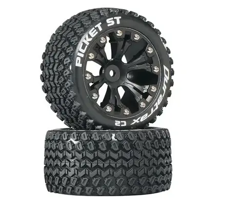 Duratrax Dtxc3548 Picket St 2.8" Mounted 2Wd Rear Truck Tires (Black) (2) 1