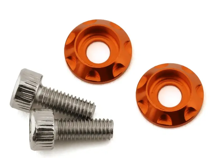 Team Brood Tbr-M3mwkithso8 M3 Motor Washer Heatsink W/Screws (Orange) (2) (8Mm) 1