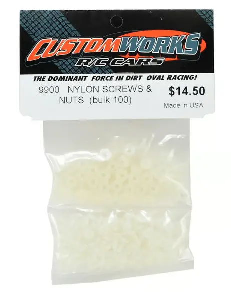 Custom Works 9900 Nylon Screws & Nuts (100) 1