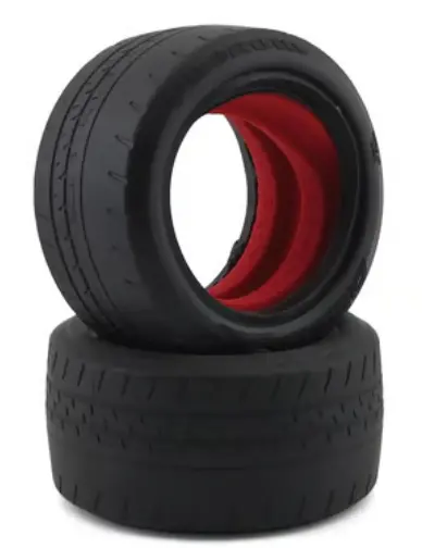 De Racing Der-Pbr-D40 Phenom Dirt Oval 2.2 Buggy Rear Tires W/Red Insert (2) (D40) 1