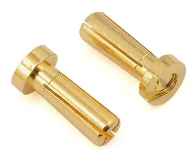 Protek Rc Ptk-5044 4Mm Low Profile "Super Bullet" Solid Gold Connectors (2 Male) 1