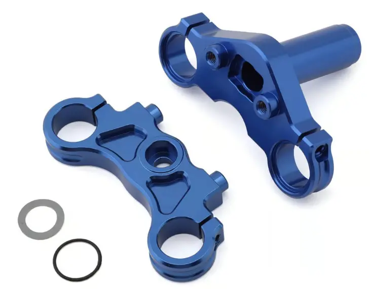 Losi Los364003 Aluminum Triple Clamp Set, Blue: Promoto-Mx 1