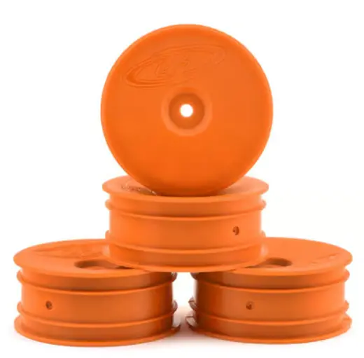 De Racing Der-Sb4-Afo 12Mm Hex "Speedline" 2.2 1/10 Buggy Front Wheels (4) (B6/Rb6) (Orange) 1