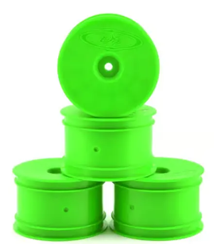 De Racing Der-Sb4-Arg Speedline 2.2 1/10 Buggy Rear Wheels (4) (B6/B74/22/22-4) (Green) W/12Mm Hex 1