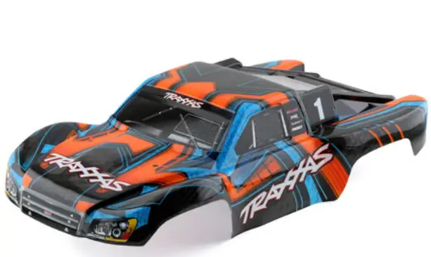Traxxas 6844 Slash 4X4 Pre-Painted Body (Orange & Blue) 1