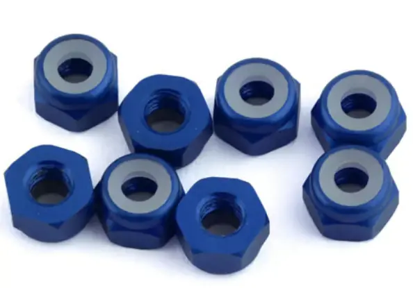 1Up Racing 870102 3Mm Aluminum Locknuts (Dark Blue) (8) 1