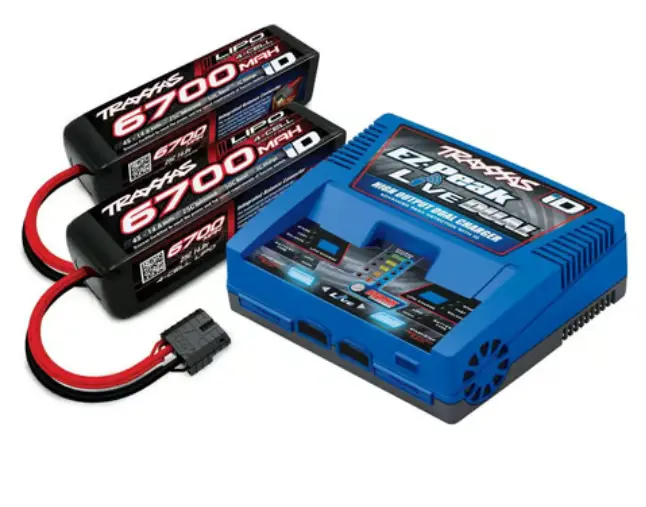 Traxxas 2997 Ez-Peak Live 4S "Completer Pack" Multi-Chemistry Battery Charger W/Two Power Cell 4S Batteries (6700Mah) 1