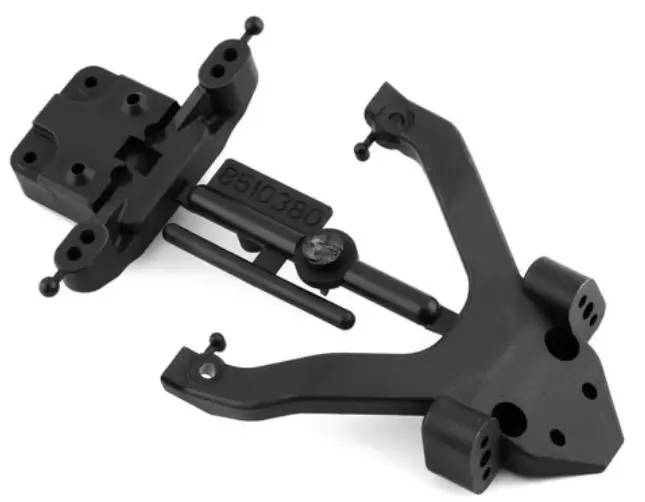 Team Associated 91972 B6.4/B6.4D Factory Team Top Plate & Ball Stud Mount (Carbon) 1