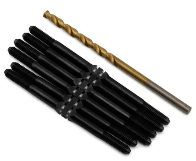 J&T Bearing Co. Jt10920 Associated T6.4 Titanium "Milled'' Xd Turnbuckles (Black) 1