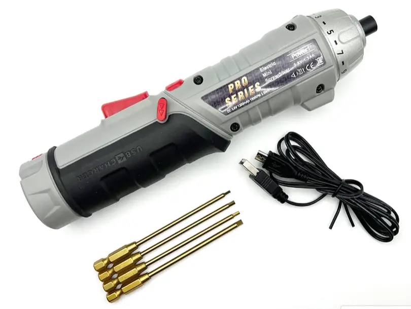 Racers Edge Pro7030 - Cordless Drill With Clutch & Metric Tip Set (1.5/2.0/2.5/3Mm) 1